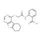 2-{[(5,6,7,8-tetrahydro[1]benzothieno[2,3-d]pyrimidin-4-ylthio)acetyl]amino}benzoic acid - chemical structure image