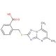 2-{[(5,7-dimethyl[1,2,4]triazolo[1,5-a]pyrimidin-2-yl)thio]methyl}benzoic acid - chemical structure image