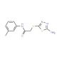 2-[(5-amino-1,3,4-thiadiazol-2-yl)thio]-N-(3-methylphenyl)acetamide - chemical structure image