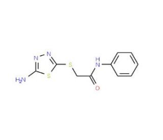 2-[(5-amino-1,3,4-thiadiazol-2-yl)thio]-N-phenylacetamide - chemical structure image