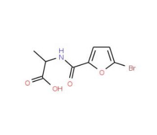 2-[(5-bromofuran-2-yl)formamido]propanoic acid - chemical structure image