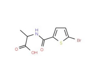 2-[(5-bromothiophen-2-yl)formamido]propanoic acid - chemical structure image