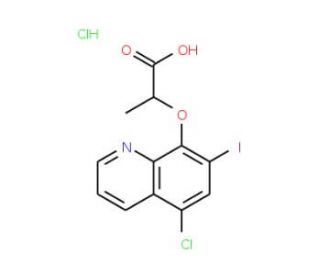 2-[(5-chloro-7-iodoquinolin-8-yl)oxy]propanoic acid hydrochloride - chemical structure image