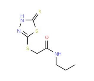2-[(5-mercapto-1,3,4-thiadiazol-2-yl)thio]-N-propylacetamide - chemical structure image