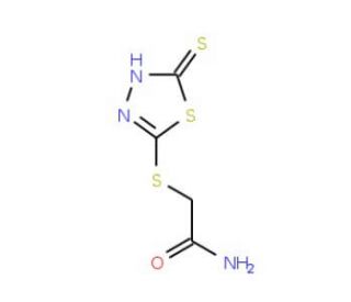 2-[(5-mercapto-1,3,4-thiadiazol-2-yl)thio]acetamide - chemical structure image