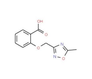 2-[(5-methyl-1,2,4-oxadiazol-3-yl)methoxy]benzoic acid - chemical structure image