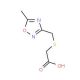 2-{[(5-methyl-1,2,4-oxadiazol-3-yl)methyl]sulfanyl}acetic acid - chemical structure image