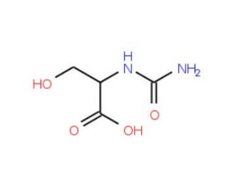 2-[(aminocarbonyl)amino]-3-hydroxypropanoic acid - chemical structure image