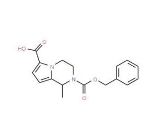 2-[(benzyloxy)carbonyl]-1-methyl-1,2,3,4-tetrahydropyrrolo[1,2-a]pyrazine-6-carboxylic acid - chemical structure image