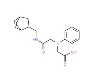 [{2-[(Bicyclo[2.2.1]hept-5-en-2-ylmethyl)amino]-2-oxoethyl}(phenyl)amino]acetic acid - chemical structure image