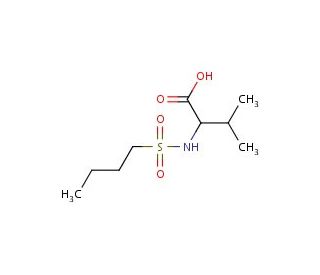 2-[(butylsulfonyl)amino]-3-methylbutanoic acid - chemical structure image