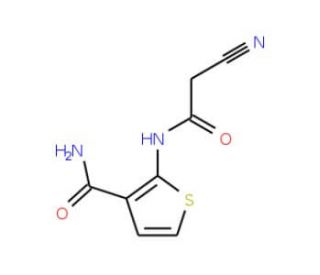 2-[(cyanoacetyl)amino]thiophene-3-carboxamide - chemical structure image