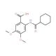 2-[(cyclohexylcarbonyl)amino]-4,5-dimethoxybenzoic acid - chemical structure image