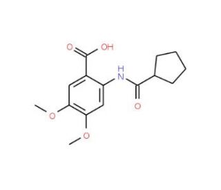 2-[(cyclopentylcarbonyl)amino]-4,5-dimethoxybenzoic acid - chemical structure image