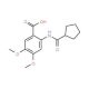 2-[(cyclopentylcarbonyl)amino]-4,5-dimethoxybenzoic acid - chemical structure image