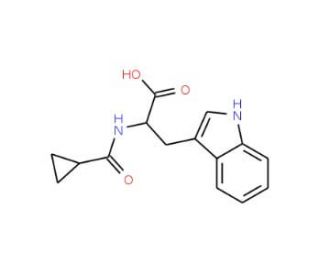 2-[(cyclopropylcarbonyl)amino]-3-(1H-indol-3-yl)propanoic acid - chemical structure image