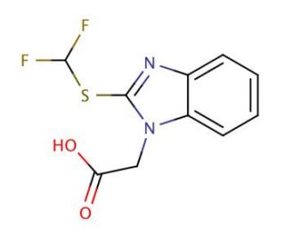 {2-[(difluoromethyl)thio]-1H-benzimidazol-1-yl}acetic acid - chemical structure image
