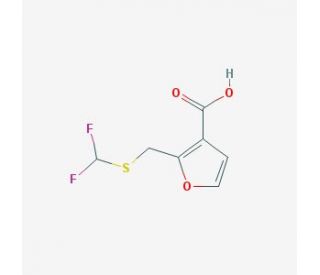 2-{[(difluoromethyl)thio]methyl}-3-furoic acid - chemical structure image