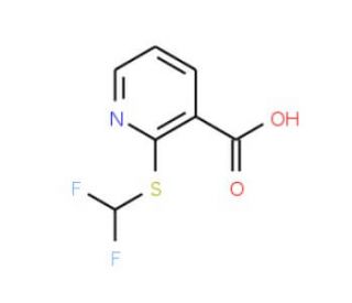 2-[(difluoromethyl)thio]nicotinic acid - chemical structure image