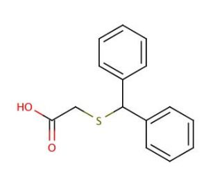 2-[(Diphenylmethyl)thio]acetic Acid (CAS 63547-22-8) - chemical structure image