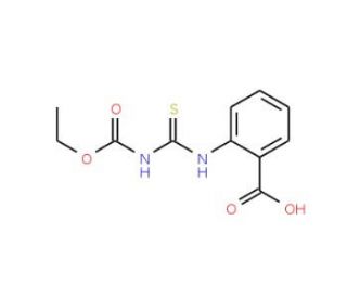2-({[(ethoxycarbonyl)amino]carbonothioyl}amino)benzoic acid - chemical structure image