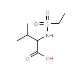 2-[(ethylsulfonyl)amino]-3-methylbutanoic acid - chemical structure image