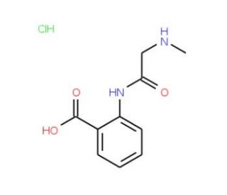 2-{[(methylamino)acetyl]amino}benzoic acid hydrochloride - chemical structure image