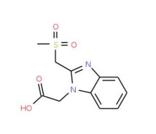 {2-[(methylsulfonyl)methyl]-1H-benzimidazol-1-yl}acetic acid - chemical structure image