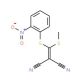 2-[(Methylthio)(2-nitrophenylthio)methylene]-malononitrile (CAS 214330-81-1) - chemical structure image