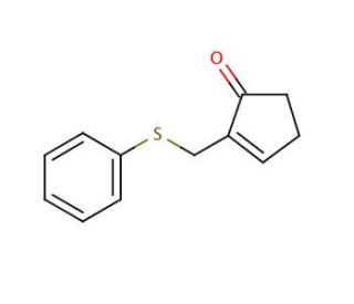 2-[(Phenylthio)methyl]-2-cyclopenten-1-one (CAS 76047-52-4) - chemical structure image