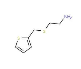 2-[(thien-2-ylmethyl)thio]ethanamine (CAS 41243-94-1) - chemical structure image