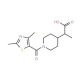 2-{1-[(2,4-Dimethyl-1,3-thiazol-5-yl)carbonyl]-piperidin-4-yl}propanoic acid - chemical structure image