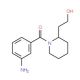2-{1-[(3-aminophenyl)carbonyl]piperidin-2-yl}ethan-1-ol - chemical structure image