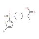 2-{1-[(5-Bromo-2-thienyl)sulfonyl]piperidin-4-yl}propanoic acid - chemical structure image