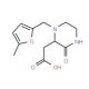2-{1-[(5-Methyl-2-furyl)methyl]-3-oxo-2-piperazinyl}acetic acid (CAS 1022919-08-9) - chemical structure image