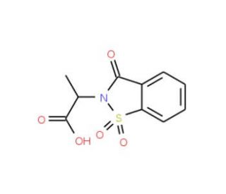 2-(1,1,3-Trioxo-1,3-dihydro-1lambda*6*-benzo[d]-isothiazol-2-yl)-propionic acid - chemical structure image