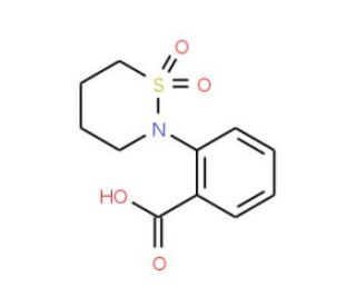 2-(1,1-dioxido-1,2-thiazinan-2-yl)benzoic acid - chemical structure image