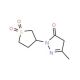 2-(1,1-dioxidotetrahydrothien-3-yl)-5-methyl-2,4-dihydro-3H-pyrazol-3-one (CAS 881-38-9) - chemical structure image