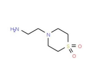 2-(1,1-dioxidothiomorpholin-4-yl)ethanamine (CAS 89937-52-0) - chemical structure image