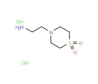 2-(1,1-dioxidothiomorpholin-4-yl)ethanamine dihydrochloride (CAS 625106-56-1) - chemical structure image