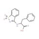 2-(1,1-Dioxo-1H-1lambda*6*-benzo[d]isothiazol-3-ylamino)-3-phenyl-propionic acid - chemical structure image