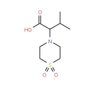 2-(1,1-Dioxo-1lambda~6~,4-thiazinan-4-yl)-3-methylbutanoic acid - chemical structure image