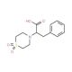 2-(1,1-Dioxo-1lambda~6~,4-thiazinan-4-yl)-3-phenylpropanoic acid (CAS 100610-68-2) - chemical structure image