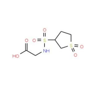 2-[(1,1-dioxo-1&lambda;{6}-thiolane-3-)sulfonamido]acetic acid - chemical structure image