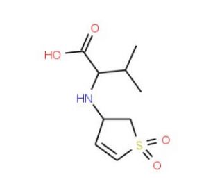 2-(1,1-Dioxo-2,3-dihydro-1H-1lambda*6*-thiophen-3-ylamino)-3-methyl-butyric acid - chemical structure image