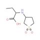 2-(1,1-Dioxo-tetrahydro-1lambda*6*-thiophen-3-yl-amino)-butyric acid (CAS 51070-57-6) - chemical structure image