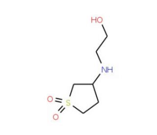 2-(1,1-Dioxo-tetrahydro-1lambda*6*-thiophen-3-yl-amino)-ethanol (CAS 58903-81-4) - chemical structure image