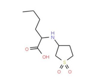 2-(1,1-Dioxo-tetrahydro-1lambda*6*-thiophen-3-yl-amino)-hexanoic acid - chemical structure image