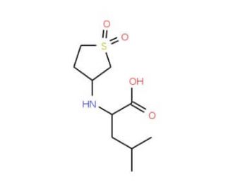 2-(1,1-Dioxo-tetrahydro-1lambda*6*-thiophen-3-ylamino)-4-methyl-pentanoic acid (CAS 792893-05-1) - chemical structure image
