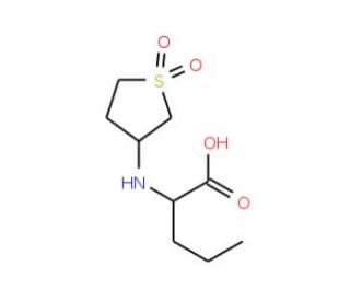 2-(1,1-Dioxo-tetrahydro-1lambda*6*-thiophen-3-ylamino)-pentanoic acid - chemical structure image